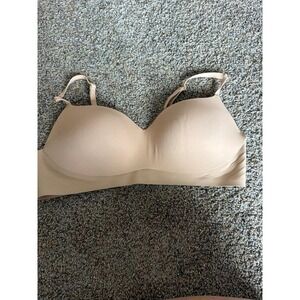JOIN-EBY Women's Beige Wireless Bra Seamless Padded Large